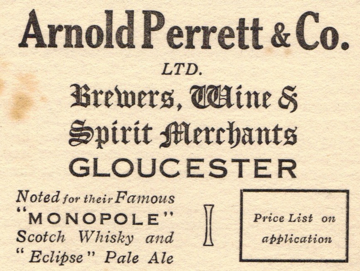 Arnold Perrett and Co. Brewers and Wine and Spirit Merchants Gloucester