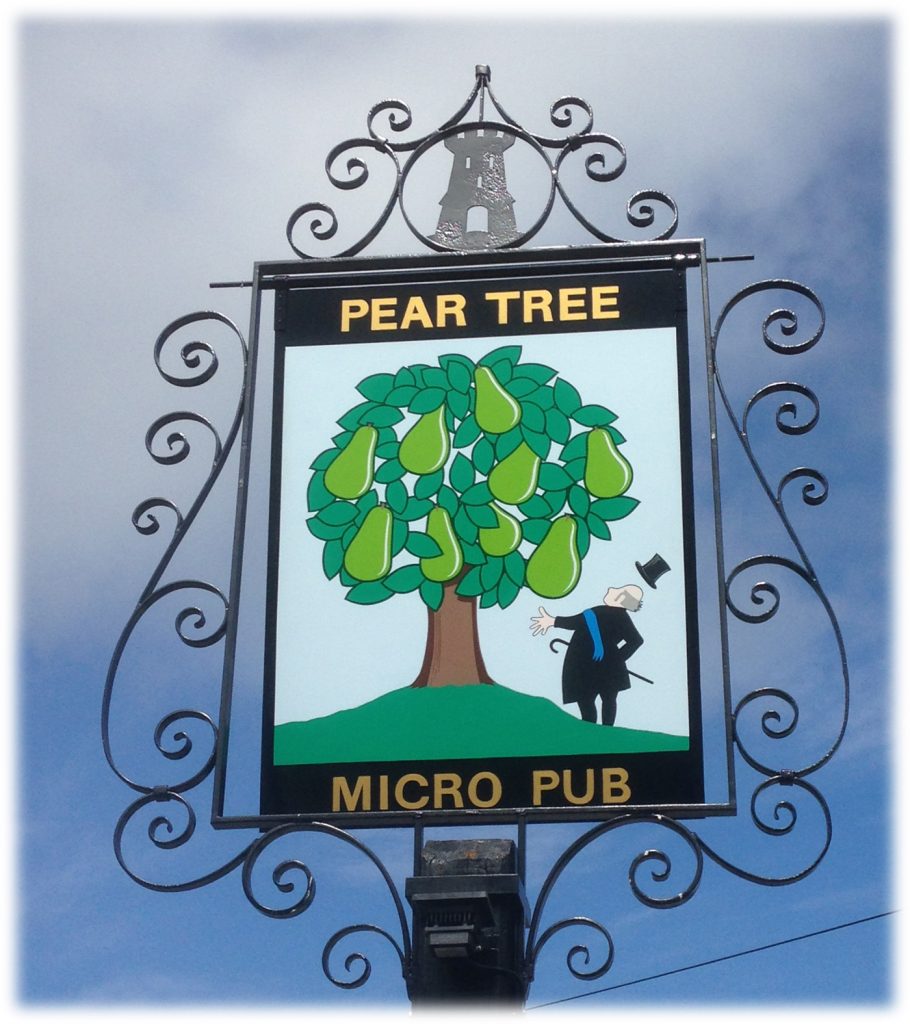Pear Tree Micropub Castle Pub Sign - Charfield